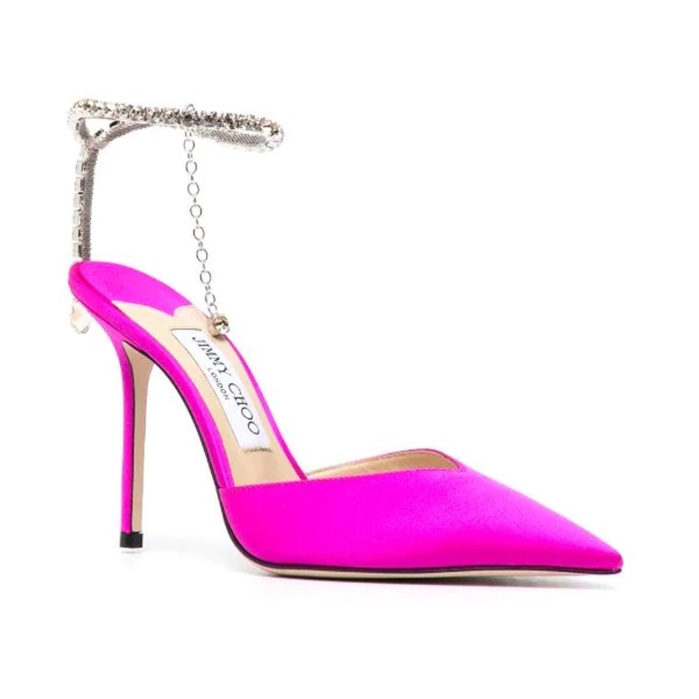 Jimmy Choo Saeda 10mm satin pumps